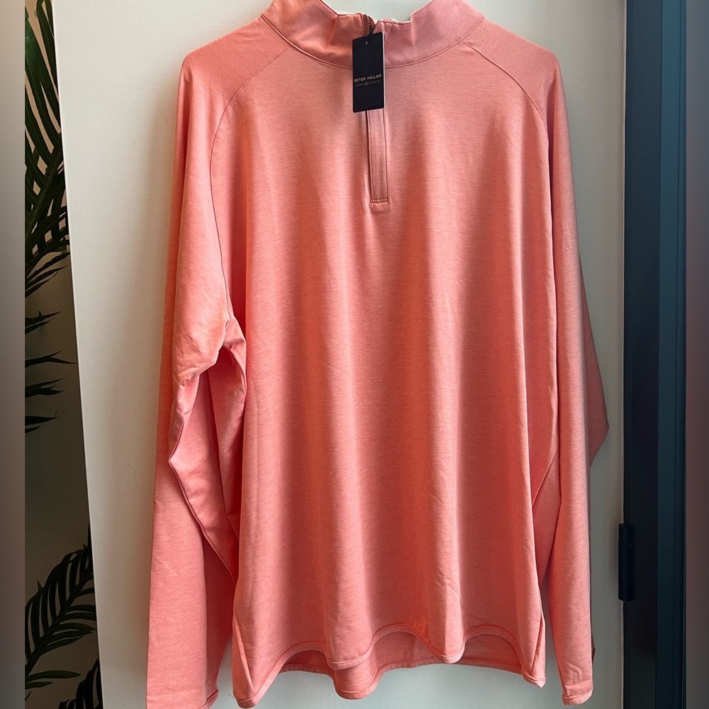 Peter Millar Stealth Quarter-Zip, size XXL, color SMSUN